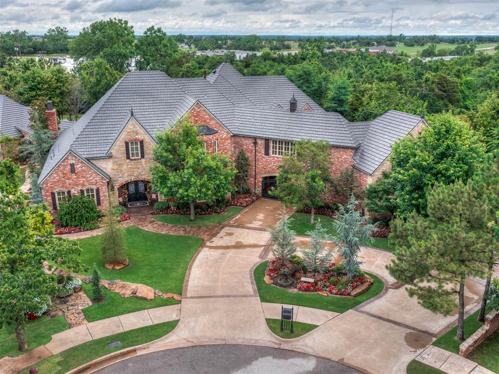 Tessa Hood Realtor – Aerial view of custom estate at 1705 Maple Dr, Blanchard Oklahoma